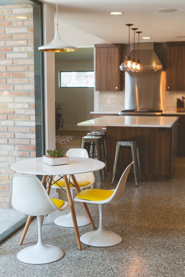 after remodel raised ranch kitchen with breakfast nook