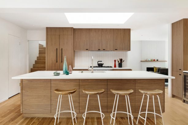 clean and modern a raised ranch kitchen after remodel