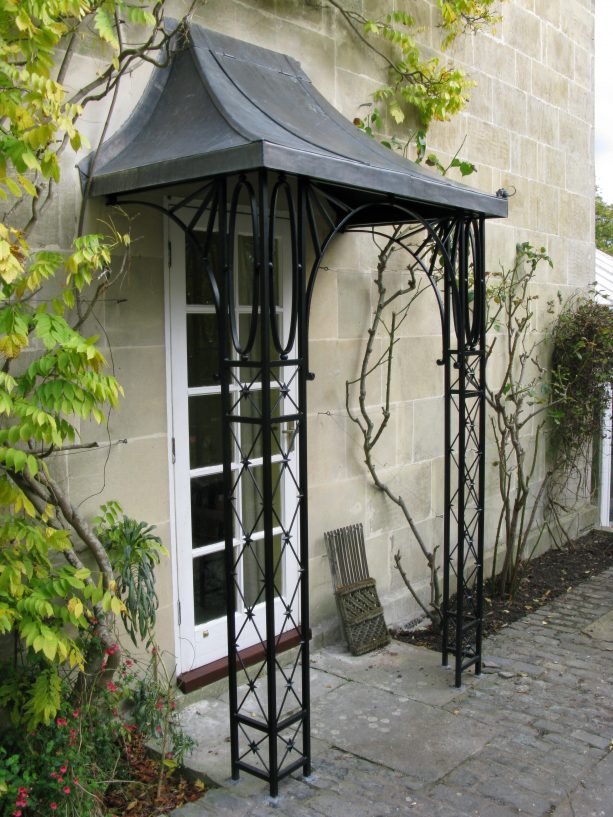 mini wrought iron columns for a tiny space