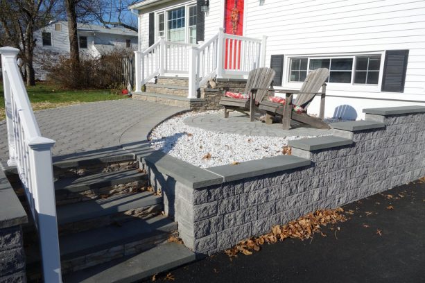 pavers, bluestone, and stone veneer covering are usually parts of the same gang
