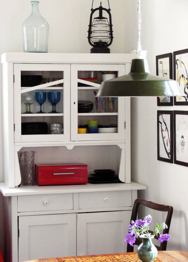 raised ranch kitchen remodel with thrift store dresser