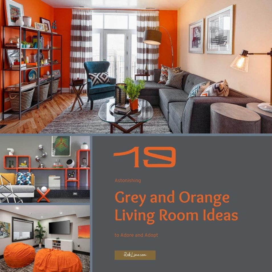 19 Astonishing Grey And Orange Living Room Ideas