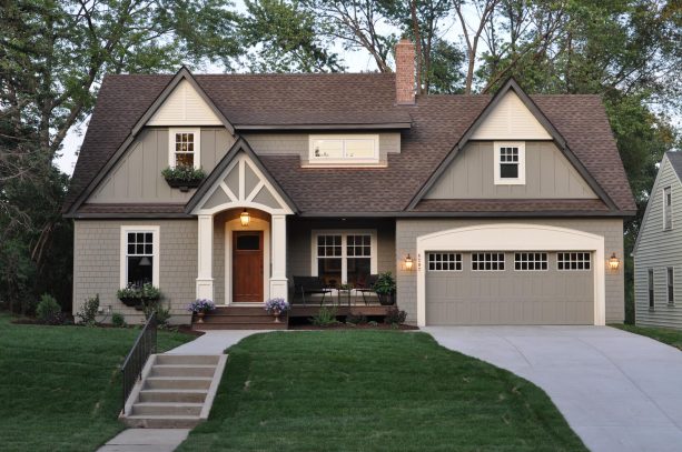 a timeless wooden benjamin moore copley gray gable front porch