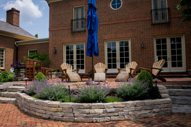 red bricks are some of the best materials for a raised patio paver
