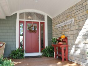 a cedar shake siding painted using sherwin williams sage green light #2851