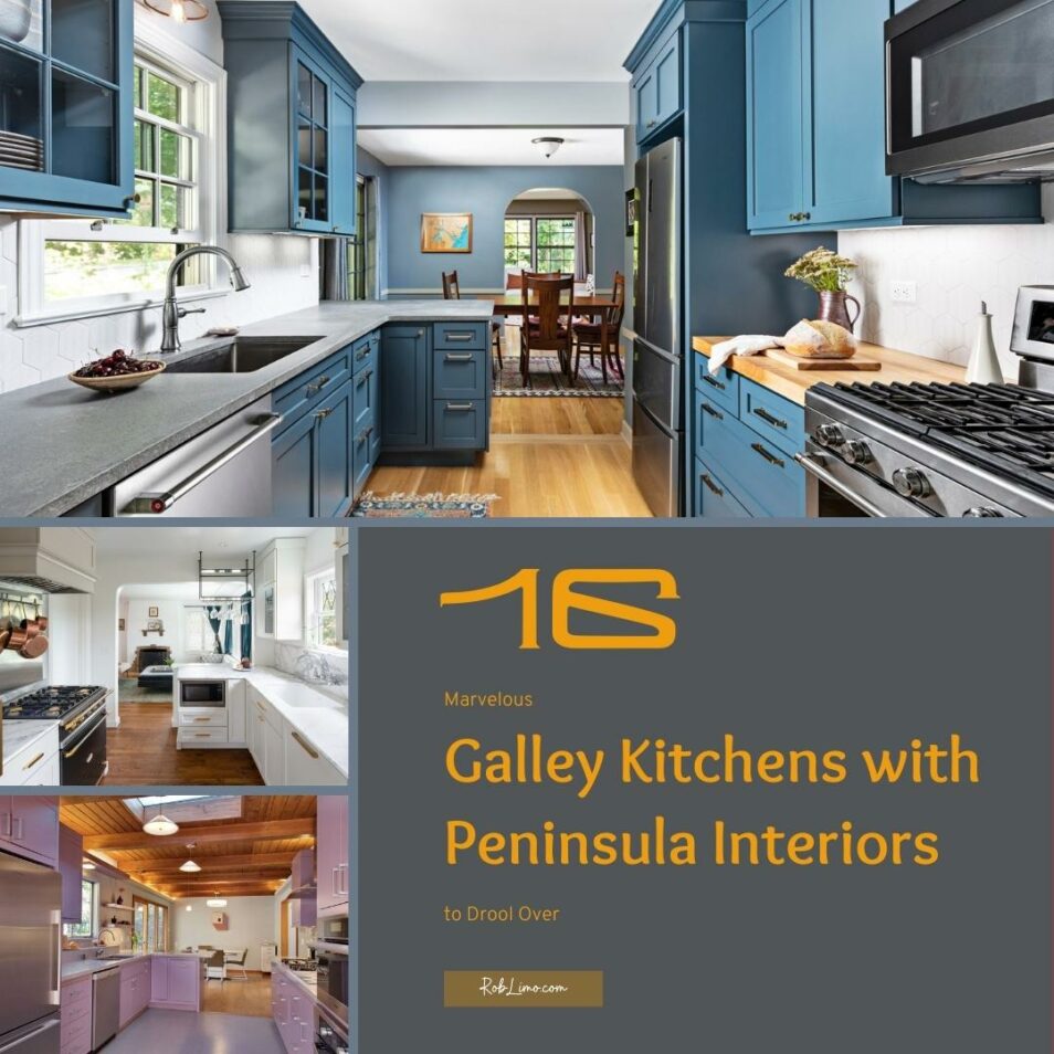 16 Marvelous Galley Kitchens With Peninsula Interiors