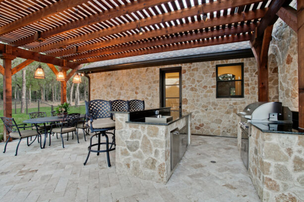 cedar slats make a nice cover for an open patio