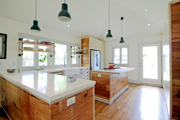 piping window shelves give a kitchen a unique character